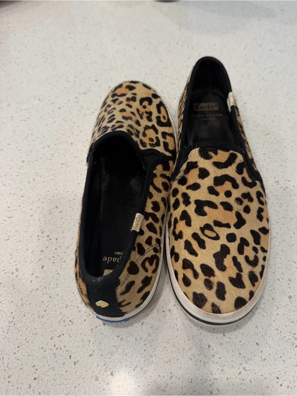 Kate Spade Keds Calf Hair Leopard Print Sneaker